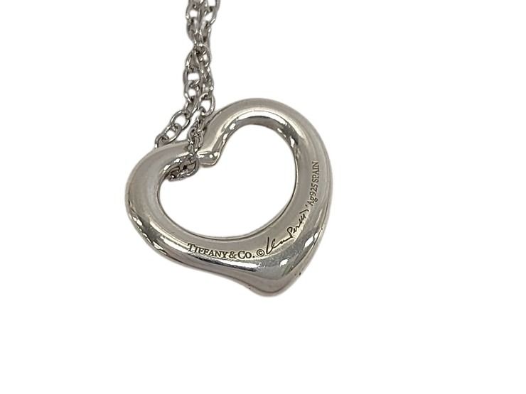 Tiffany&Co. ティファニー ネックレス エルサペレッティ オープンハート シルバー系 SV925 レディース 美品