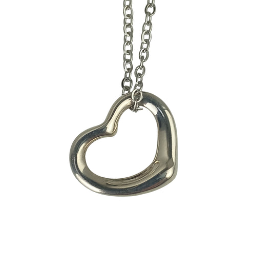 Tiffany&Co. ティファニー ネックレス エルサペレッティ オープンハート シルバー系 SV925 レディース 美品