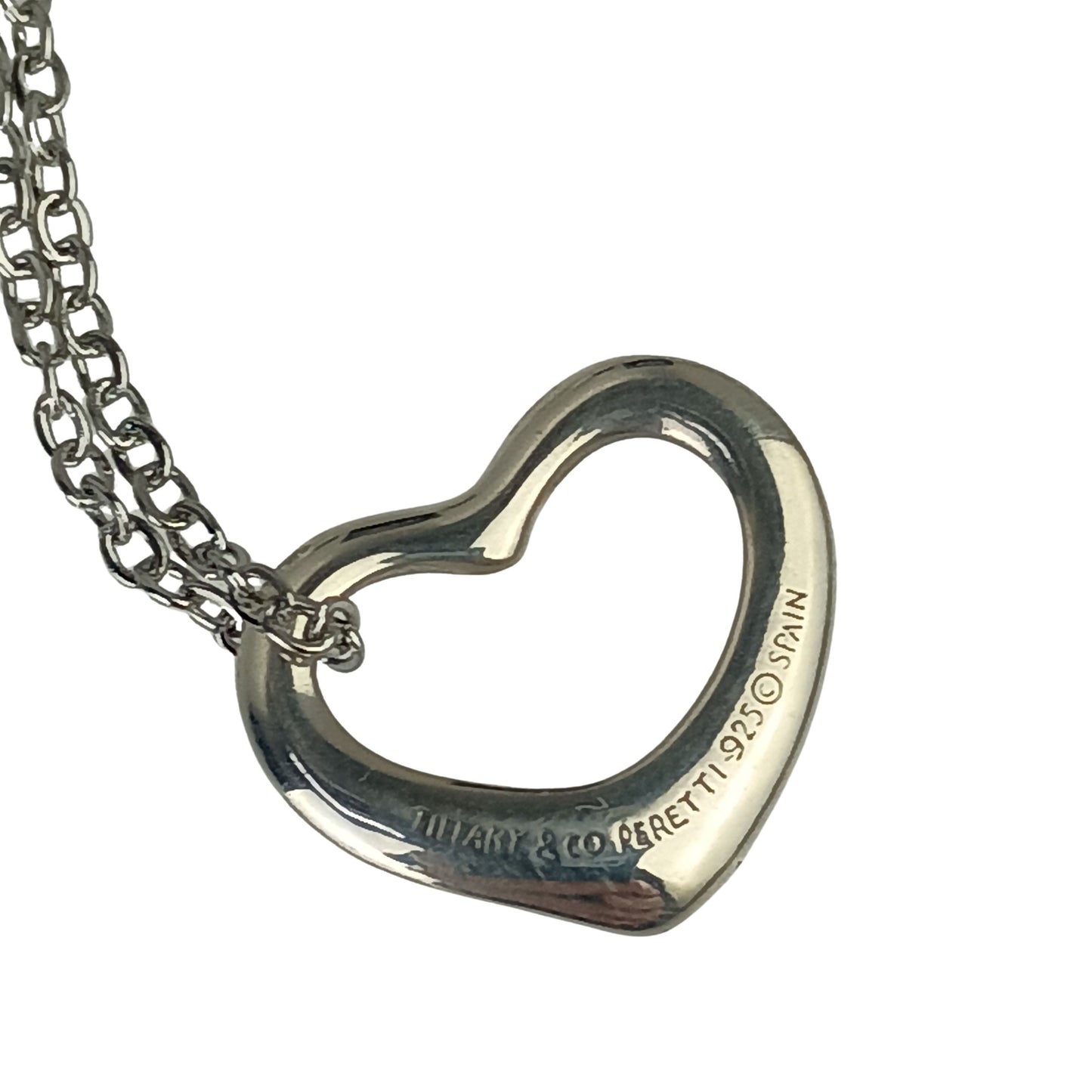 Tiffany&Co. ティファニー ネックレス エルサペレッティ オープンハート シルバー系 SV925 レディース 美品
