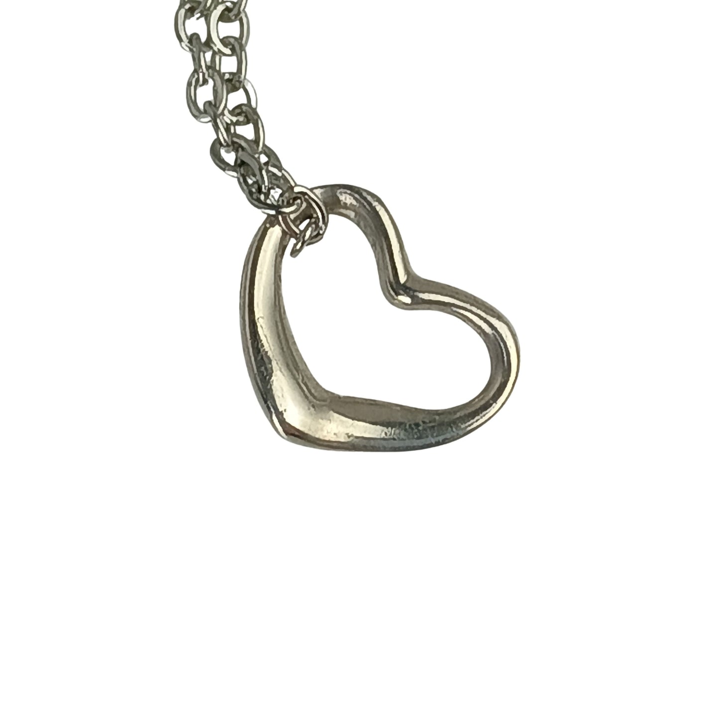 Tiffany&Co. ティファニー ネックレス エルサペレッティ オープンハート シルバー系 SV925 レディース 美品