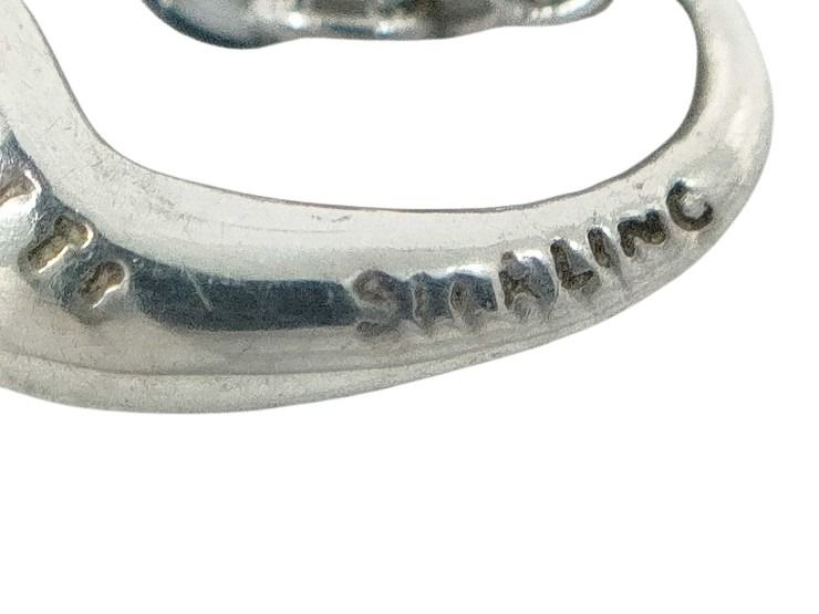 Tiffany&Co. ティファニー ネックレス エルサペレッティ オープンハート シルバー系 SV925 レディース 美品