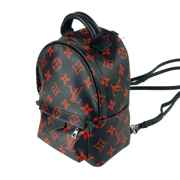 LOUIS VUITTON ルイヴィトン リュック/バックパック パームスプリングス バックパック MINI M41457 ブラック レッド系 モノグラム アンフラルージュ レディース シルバー金具 美品