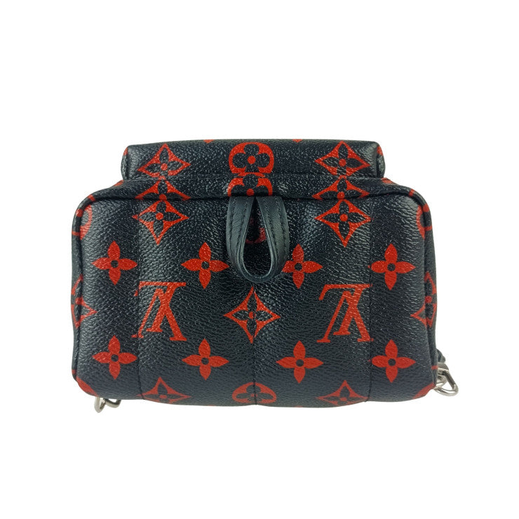 LOUIS VUITTON ルイヴィトン リュック/バックパック パームスプリングス バックパック MINI M41457 ブラック レッド系 モノグラム アンフラルージュ レディース シルバー金具 美品