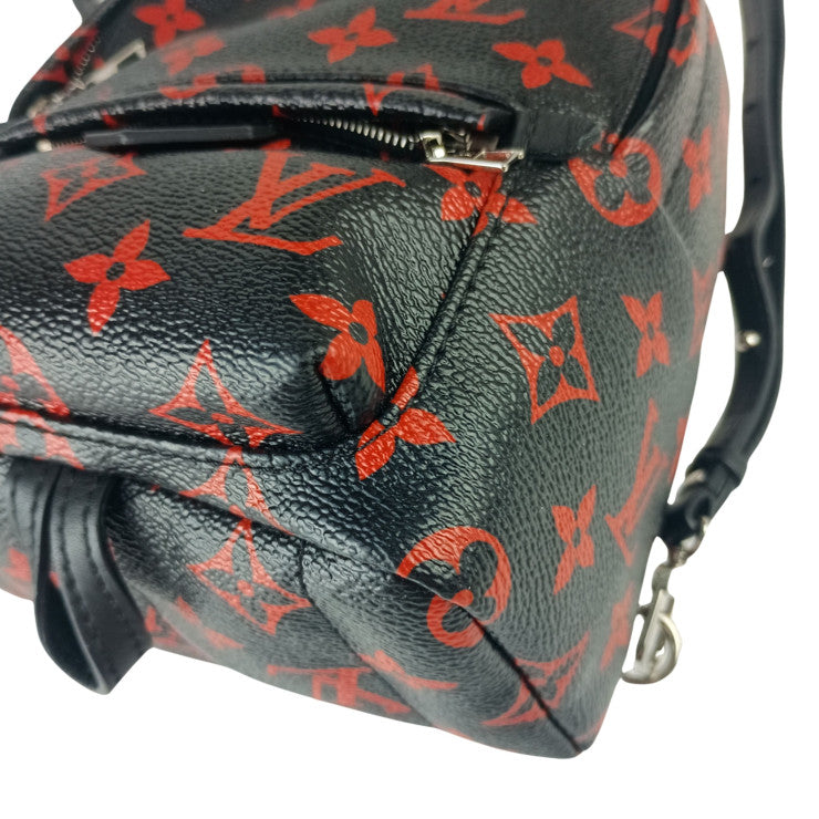 LOUIS VUITTON ルイヴィトン リュック/バックパック パームスプリングス バックパック MINI M41457 ブラック レッド系 モノグラム アンフラルージュ レディース シルバー金具 美品