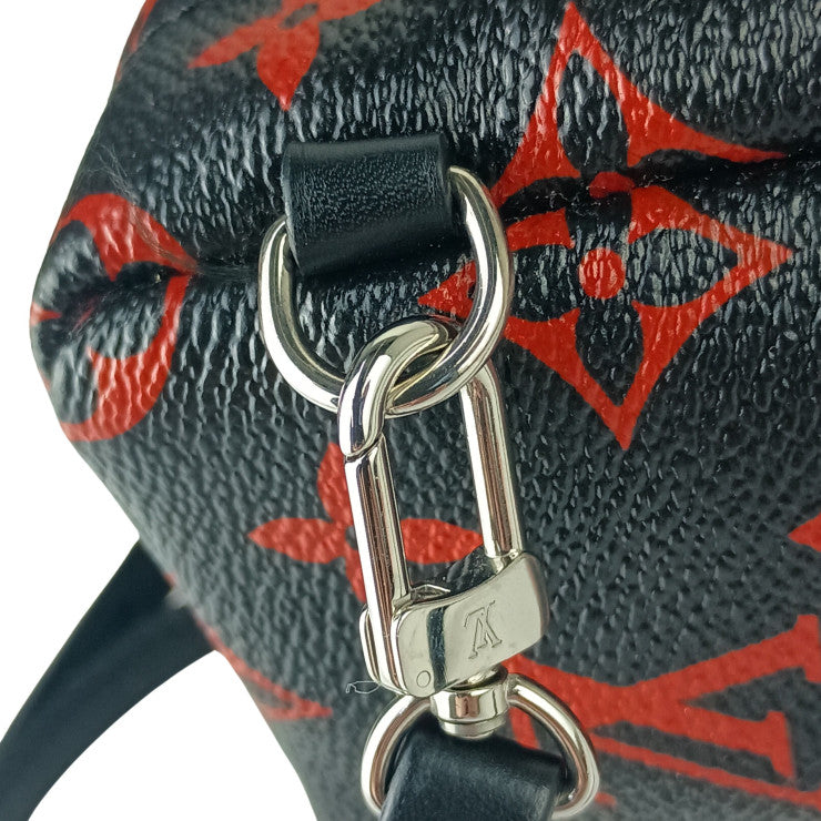 LOUIS VUITTON ルイヴィトン リュック/バックパック パームスプリングス バックパック MINI M41457 ブラック レッド系 モノグラム アンフラルージュ レディース シルバー金具 美品