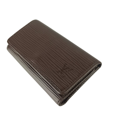 LOUIS VUITTON ルイヴィトン キーケース エピ ミュルティクレ4 M6382D モカ系 レザー ユニセックス 4連 シルバー金具 美品