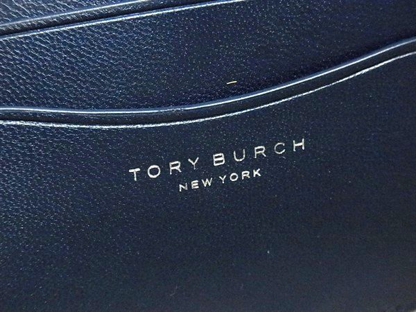 TORY BURCH トリーバーチ ショルダーバッグ ブルー デニム レザー レディース 巾着 2WAY キルティング 超美品