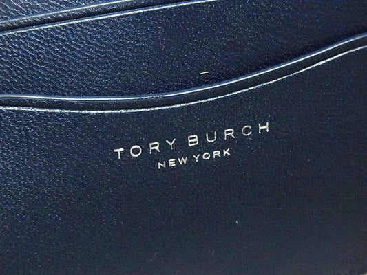 TORY BURCH トリーバーチ ショルダーバッグ ブルー デニム レザー レディース 巾着 2WAY キルティング 超美品