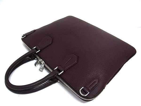 BALLY バリー ビジネスバッグ CURIUS TSP ブリーフケース ボルドー レザー ユニセックス 2WAY シルバー金具 美品
