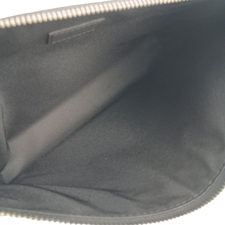 LOUIS VUITTON ルイヴィトン セカンドバッグ テイクオフ ポーチ N40504 オニキス ダミエ アンフィニ メンズ リストレット シルバー金具 美品