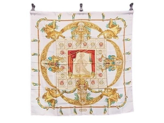 HERMES エルメス スカーフ カレ90 マルチカラー シルク100％ レディース HOMMAGE A CHARLES GARNIER シャルルガルニエへの賛辞 美品