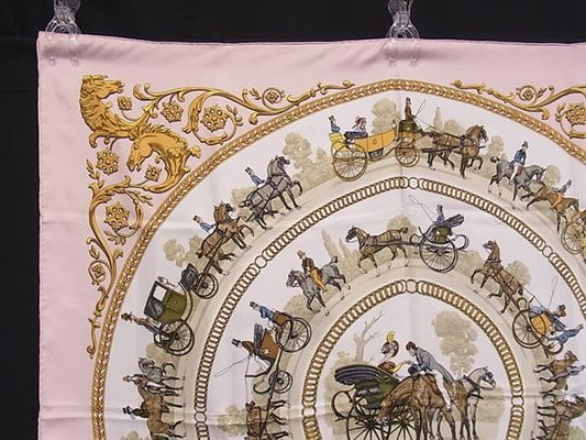 HERMES エルメス スカーフ カレ90 マルチカラー シルク100％ レディース LA PROMENADE DE LONGCHAMPS ロンシャンへの散歩