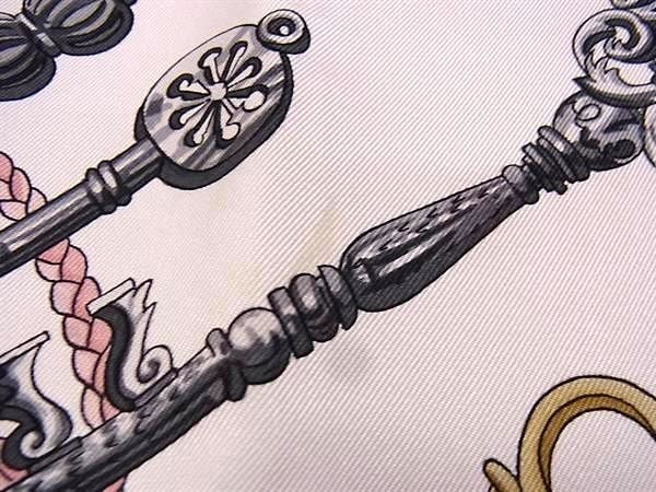HERMES エルメス スカーフ カレ90 マルチカラー シルク100％ レディース LES CLES 鍵柄