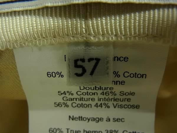 HERMES エルメス キャスケット GIULIA ジュリア ライトブルー ヘンプ60%×コットン38%×ポリウレタン2% レディース 超美品