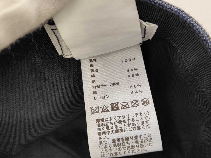 HERMES エルメス 帽子 キャスケット ジョアン ネイビー系 コットンデニム ユニセックス キャップ 超美品