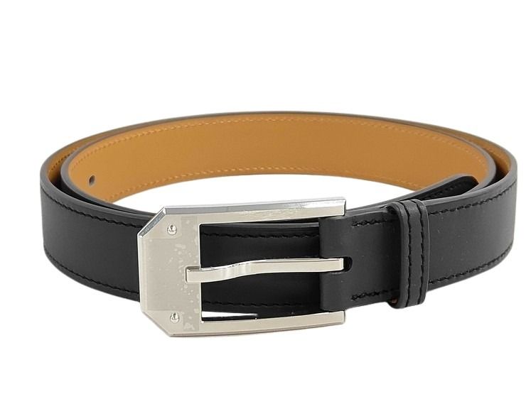 HERMES エルメス ベルト アンディ 26 ブルーインディゴ/ゴールド レザー ユニセックス シルバー金具 新品未使用展示品