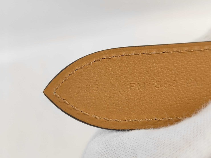 HERMES エルメス ベルト アンディ 26 ブルーインディゴ/ゴールド レザー ユニセックス シルバー金具 新品未使用展示品