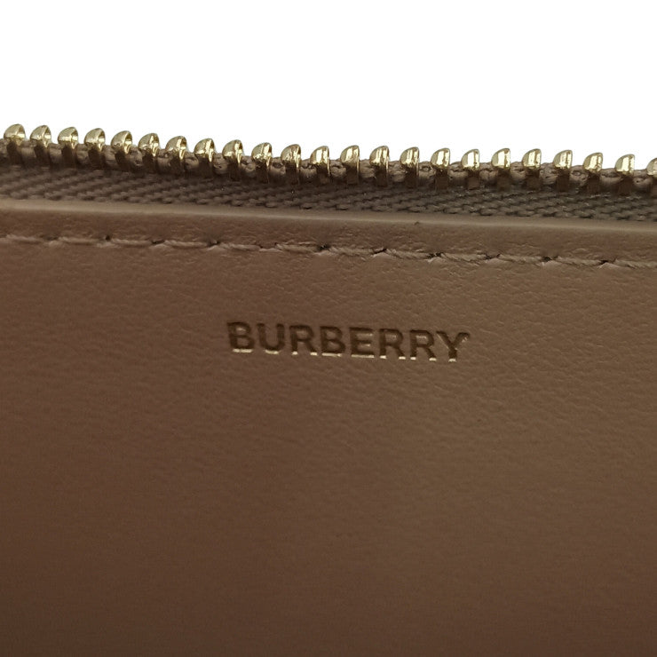 BURBERRY バーバリー セカンドバッグ モノグラムプリント Eキャンバス ストラップ クラッチバッグ 8014975 ベージュ系 Eキャンバス ユニセックス TBモノグラム リストレット ゴールド金具 美品