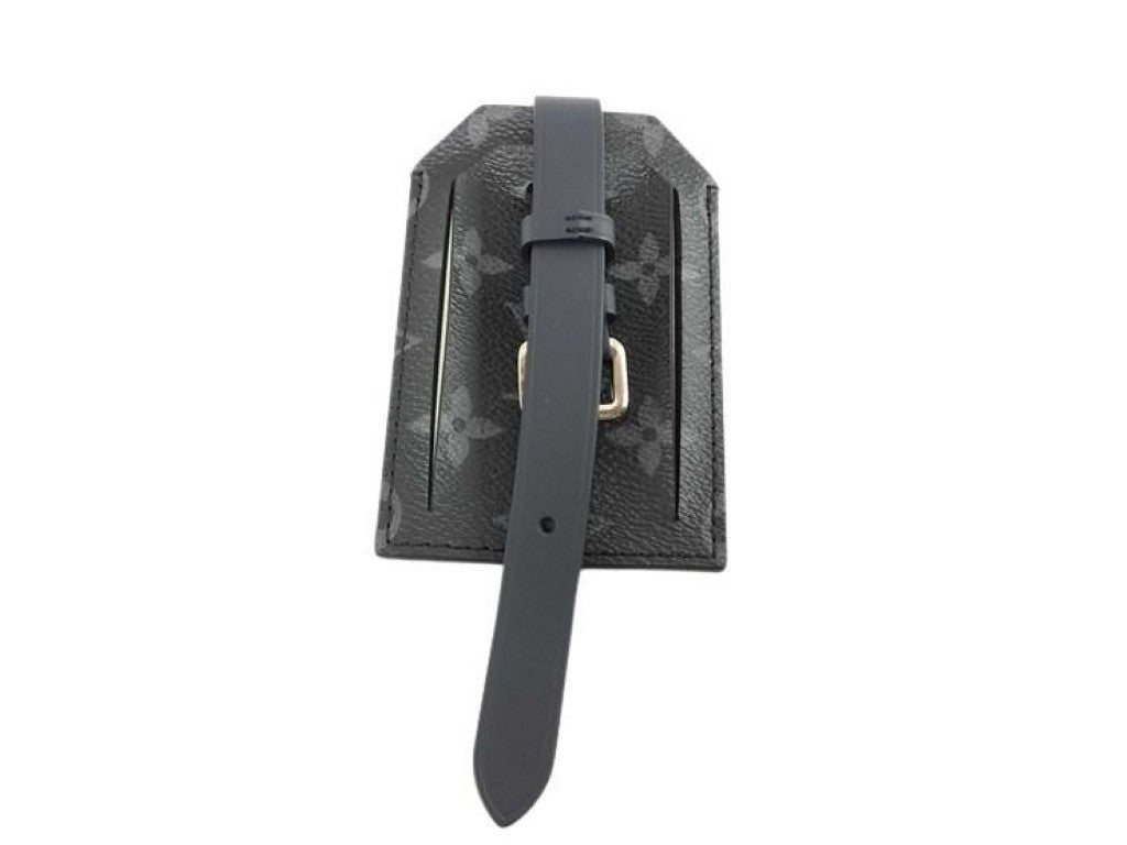 LOUIS VUITTON ルイヴィトン ネームタグ ポルトアドレス ブラック系 モノグラム エクリプス メンズ 美品