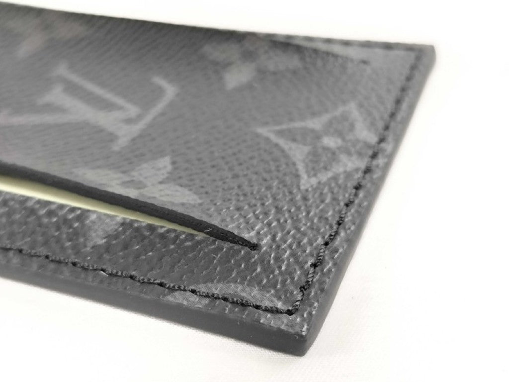 LOUIS VUITTON ルイヴィトン ネームタグ ポルトアドレス ブラック系 モノグラム エクリプス メンズ 美品