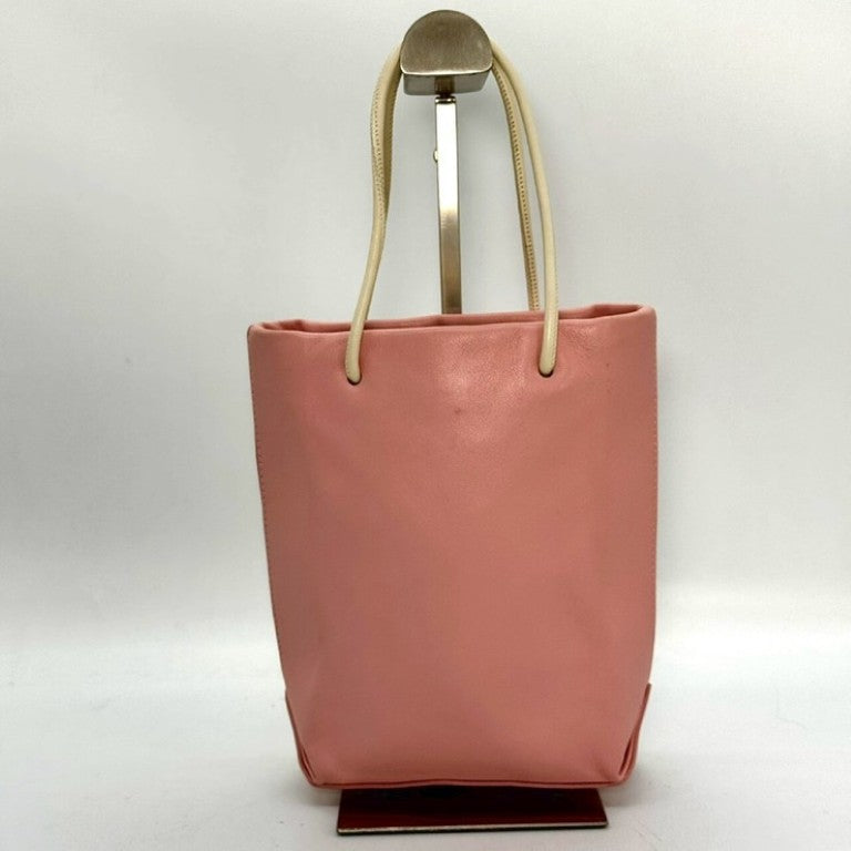 CHANEL シャネル トートバッグ エッセンシャルミニトート ピンク系 レザー レディース 美品