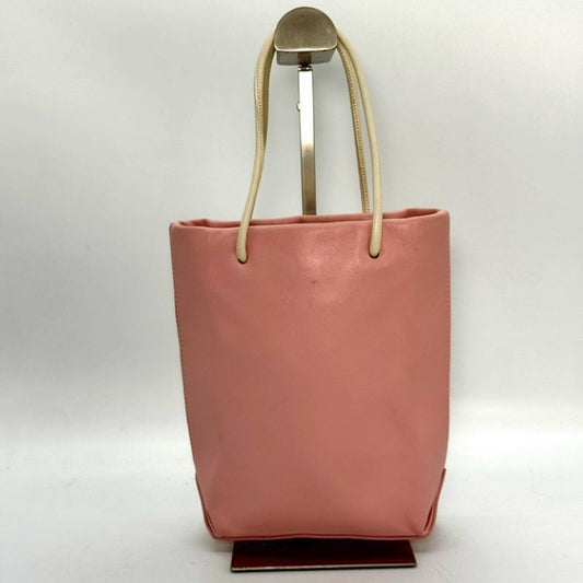 CHANEL シャネル トートバッグ エッセンシャルミニトート ピンク系 レザー レディース 美品