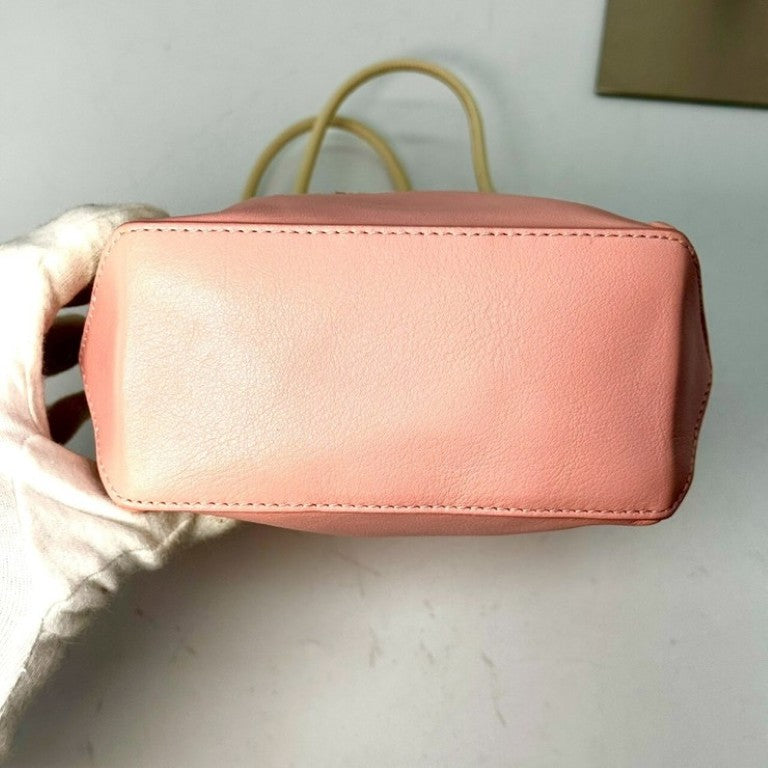 CHANEL シャネル トートバッグ エッセンシャルミニトート ピンク系 レザー レディース 美品
