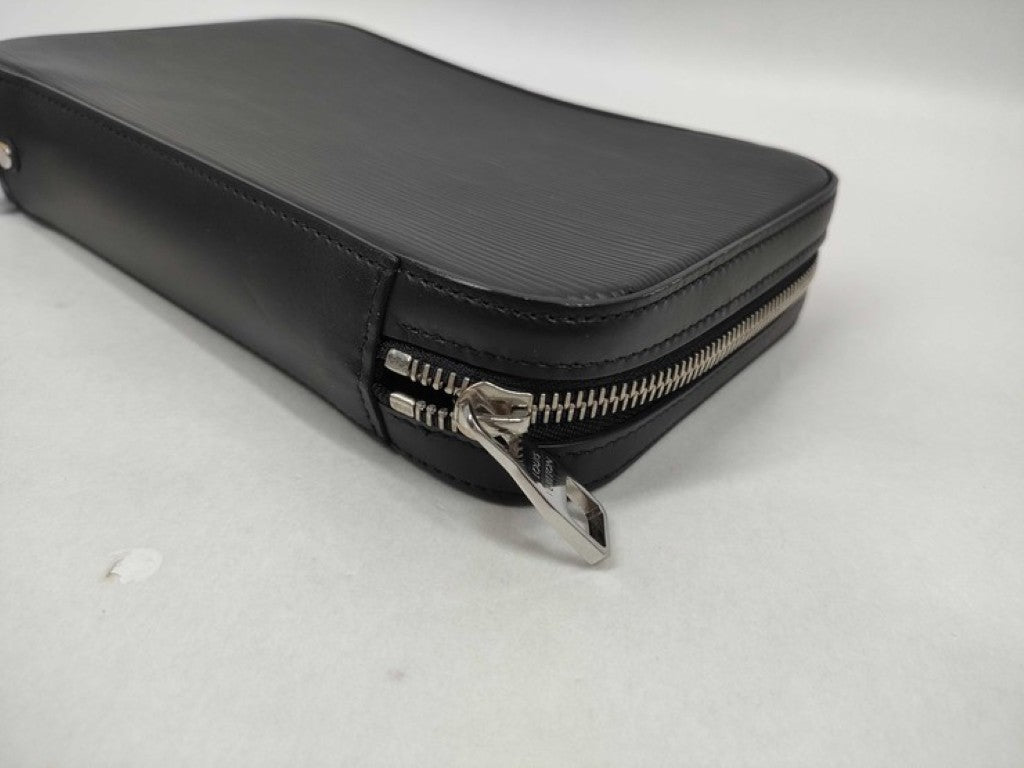LOUIS VUITTON ルイヴィトン クラッチバッグ ダンディウォレット M64000 ノワール(ブラック)系 エピ メンズ シルバー金具 美品
