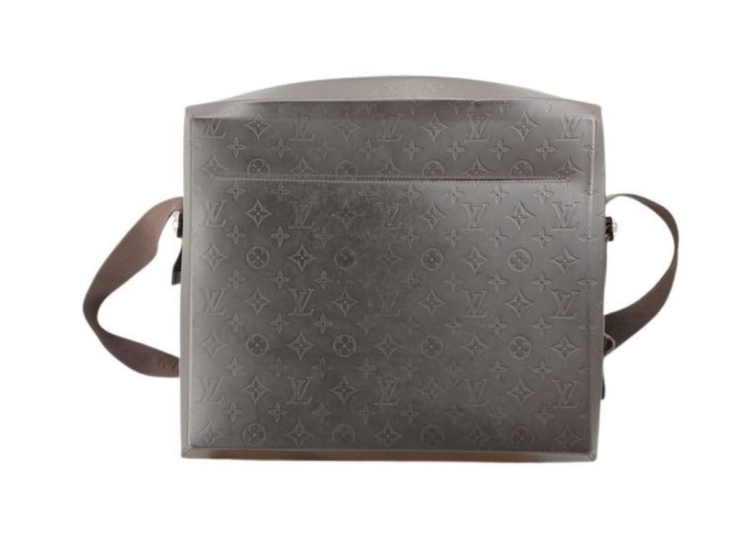 LOUIS VUITTON ルイヴィトン ショルダーバッグ スティーブ M46530 ブラウン系 モノグラムグラセ メンズ シルバー金具 美品