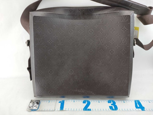 LOUIS VUITTON ルイヴィトン ショルダーバッグ スティーブ M46530 ブラウン系 モノグラムグラセ メンズ シルバー金具 美品