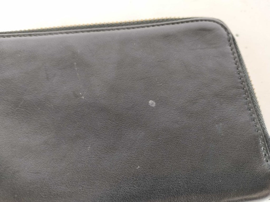 BVLGARI ブルガリ 2つ折財布 ブルガリブルガリ コローレ 32396 ブラック系 レザー レディース Wラウンドファスナー ゴールド金具 美品