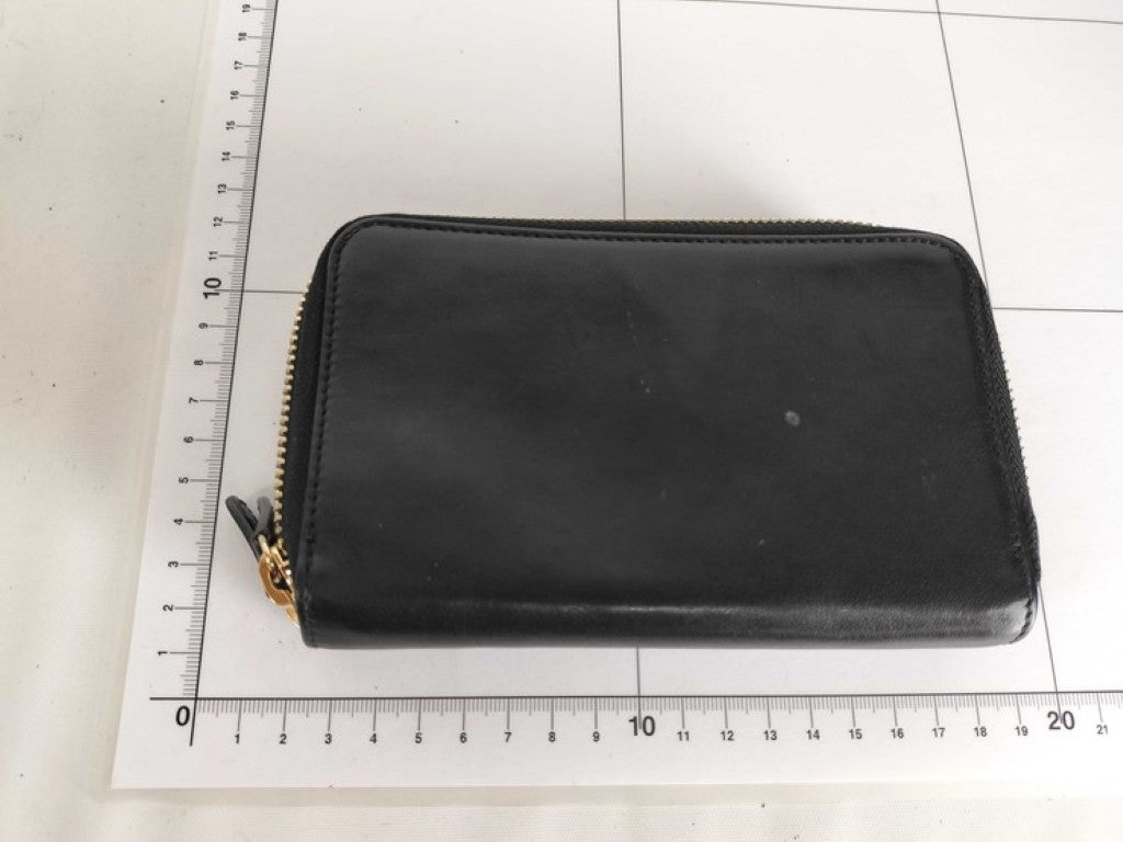 BVLGARI ブルガリ 2つ折財布 ブルガリブルガリ コローレ 32396 ブラック系 レザー レディース Wラウンドファスナー ゴールド金具 美品