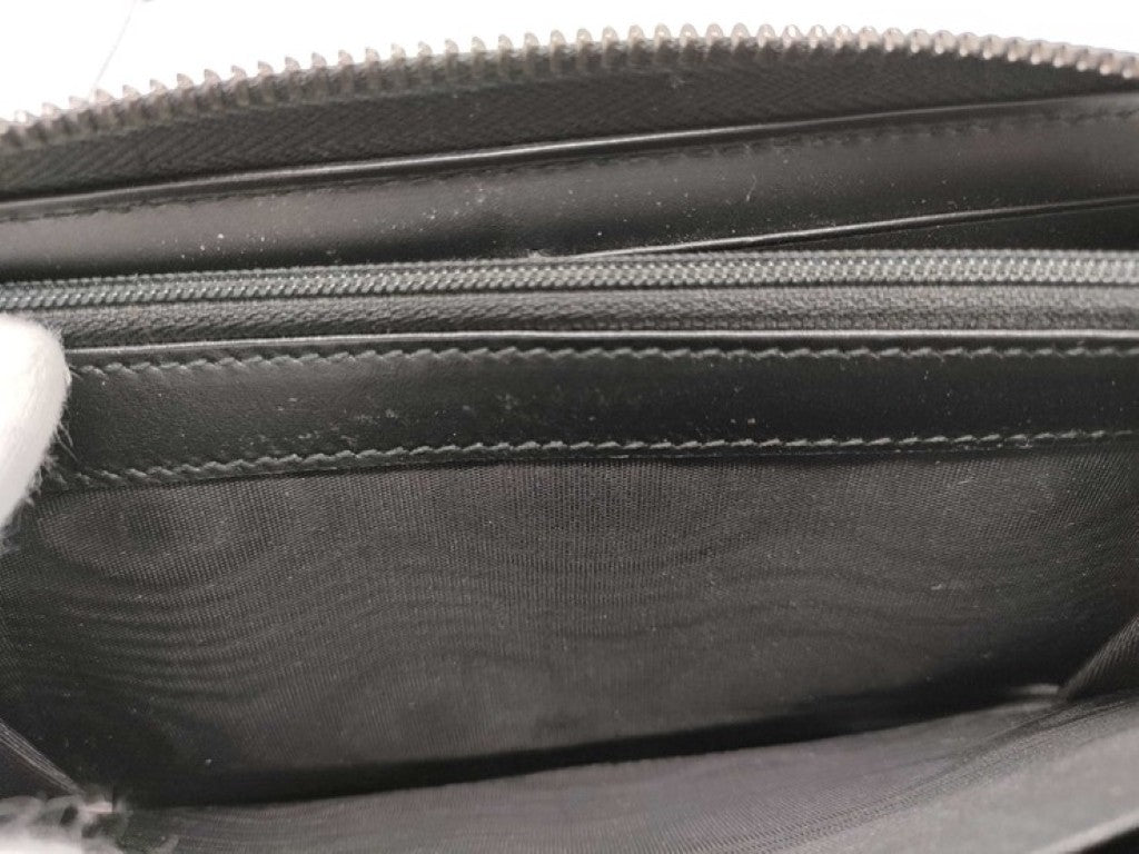 GUCCI グッチ 長財布 グッチシマ 307987 ブラック系 レザー ユニセックス ラウンドファスナー 美品