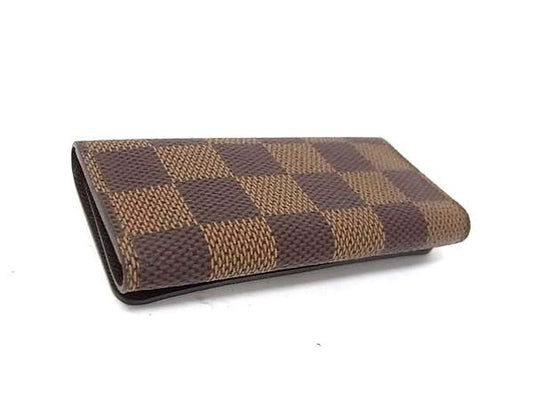 LOUIS VUITTON ルイヴィトン キーケース ダミエ ミュルティクレ4 N62631 エベヌ系 PVC レザー ユニセックス ゴールド金具 美品