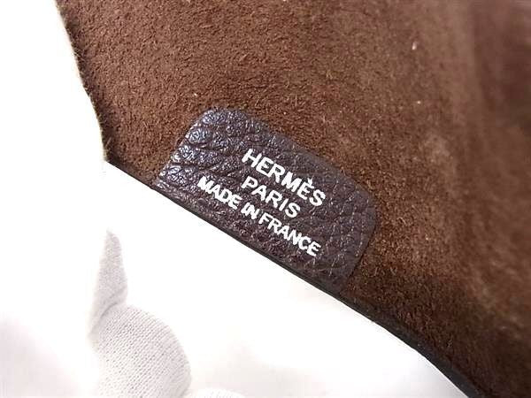 HERMES エルメス 手帳カバー ノートカバー ユリスPM ダークブラウン系 トゴ ユニセックス メモ帳 手帳 シルバー金具 超美品