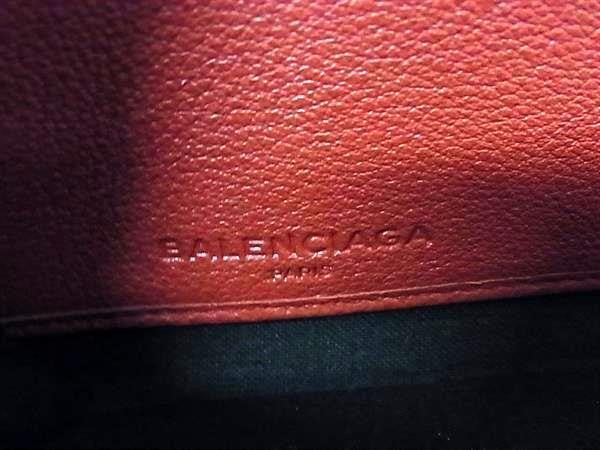 BALENCIAGA バレンシアガ 長財布 エッセンシャル ジップアラウンド ウォレット 392124 レッド系 レザー レディース ラウンドファスナー シルバー金具 美品