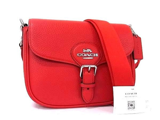 COACH コーチ ショルダーバッグ アメリア サドル バッグ CP107 レッド系 レザー レディース クロスボディバッグ 新品未使用展示品