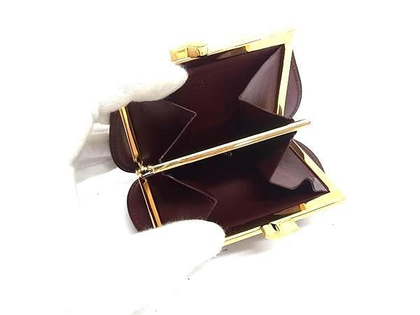Cartier カルティエ コインケース マストライン ボルドー系 カーフレザー ユニセックス がま口 小銭入れ 美品