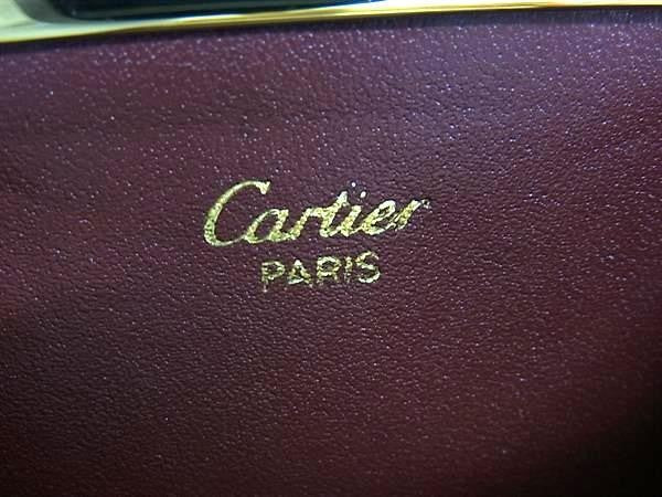 Cartier カルティエ コインケース マストライン ボルドー系 カーフレザー ユニセックス がま口 小銭入れ 美品