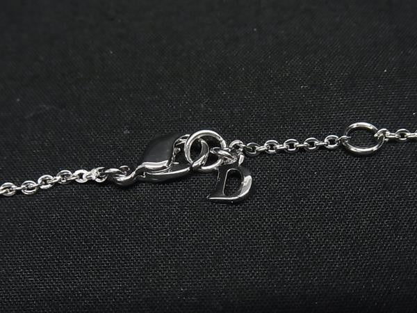 Dior ディオール ブレスレット DIORロゴ チャーム シルバー系 メタル ラインストーン レディース 超美品