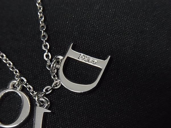 Dior ディオール ブレスレット DIORロゴ チャーム シルバー系 メタル ラインストーン レディース 超美品