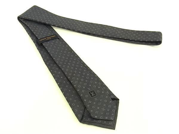 LOUIS VUITTON ルイヴィトン ネクタイ モノグラム クラシック 8CM M70952 ネイビー系 シルク100％ メンズ 超美品