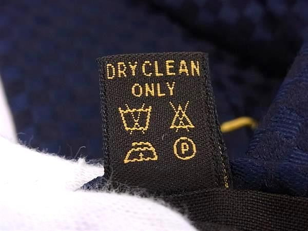 LOUIS VUITTON ルイヴィトン ネクタイ クラヴァット プティ ダミエ ネイビー系 シルク100％ メンズ 超美品