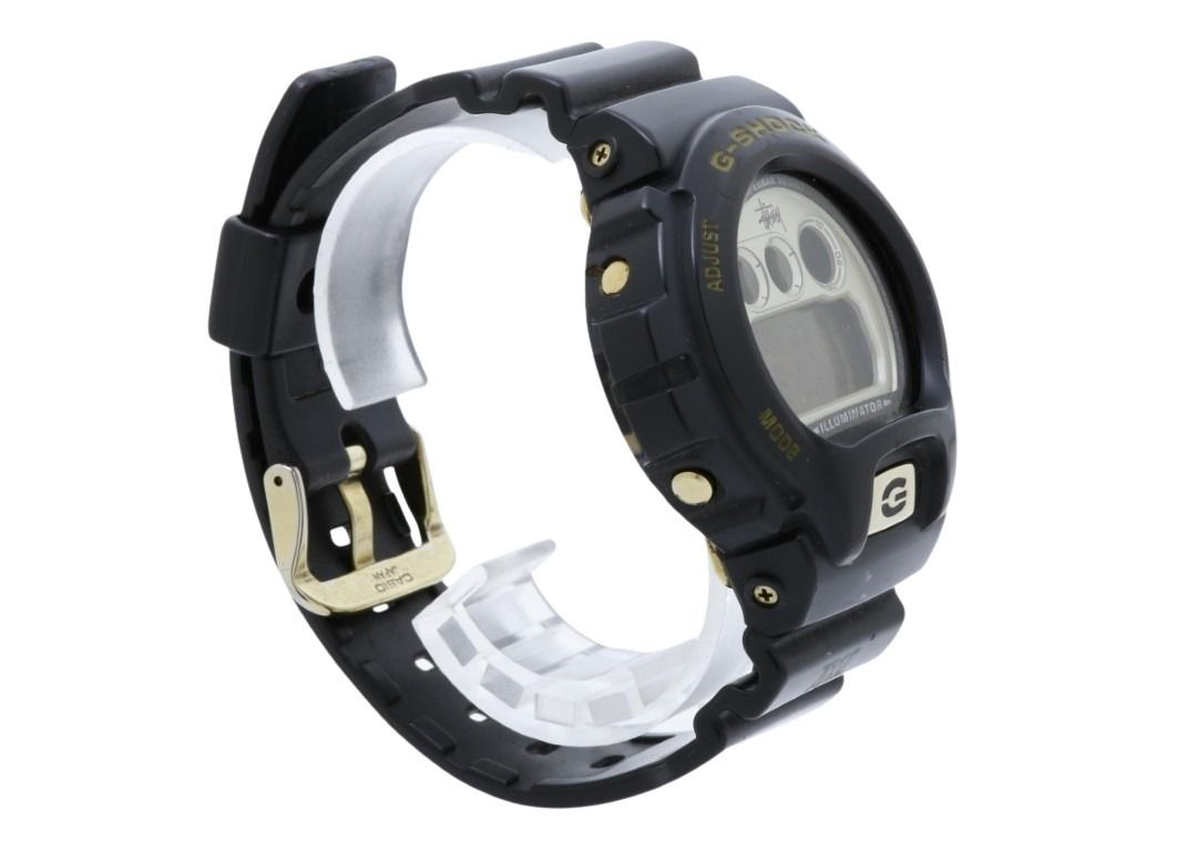 CASIO カシオ 時計 G-SHOCK stussy ステューシー 25周年記念 DW-6900STS-9JR ホワイト ブラック系 樹脂 メンズ デジタル 美品
