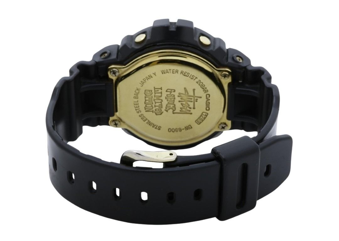 CASIO カシオ 時計 G-SHOCK stussy ステューシー 25周年記念 DW-6900STS-9JR ホワイト ブラック系 樹脂 メンズ デジタル 美品