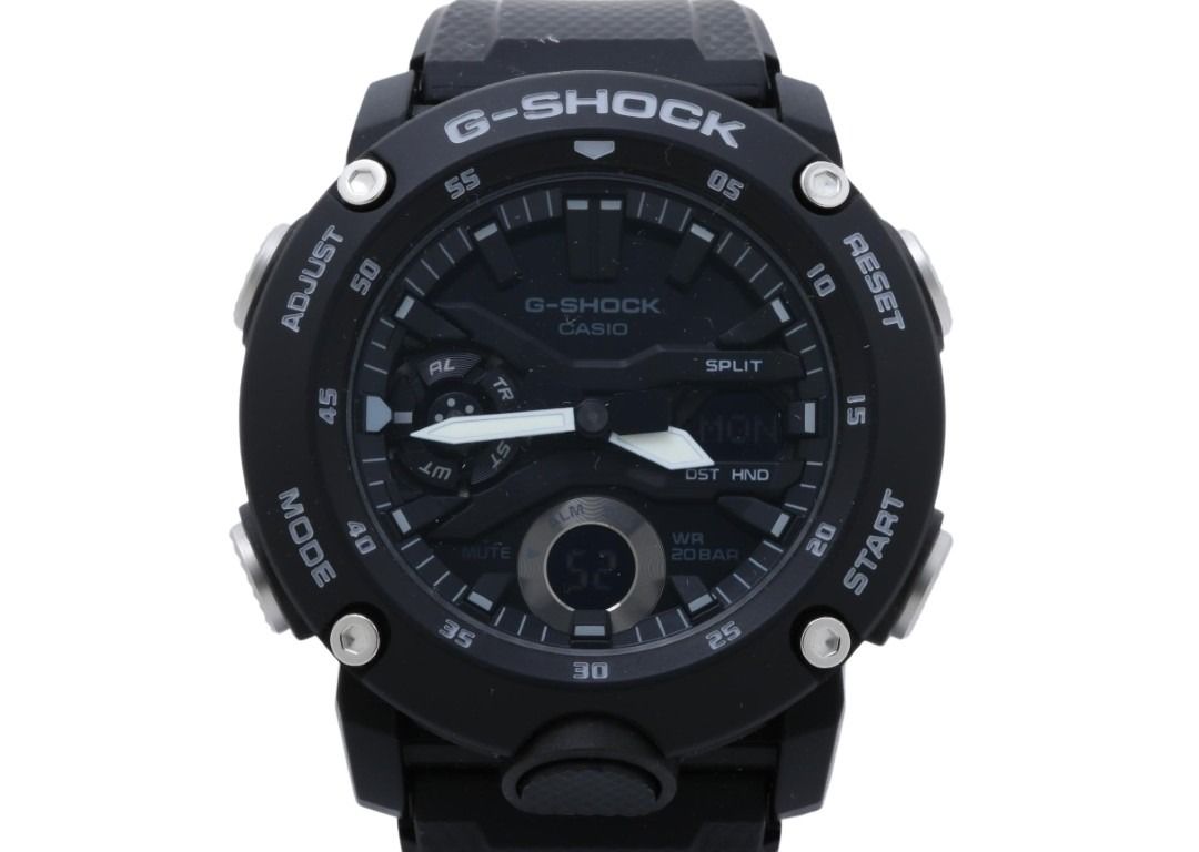 CASIO カシオ 時計 G-SHOCK ANALOG-DIGITAL GA-2000 SERIES GA-2000S-1AJF ブラック系 カーボンファイバー強化樹脂／樹脂 樹脂バンド メンズ アナデジ 新品未使用展示品