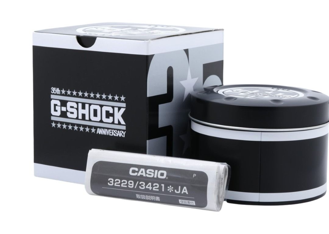 CASIO カシオ 時計 G-SHOCK 35周年記念モデル DW-5035E-7JR グレイシアゴールド クリア系 樹脂 メンズ デジタル 新品未使用展示品