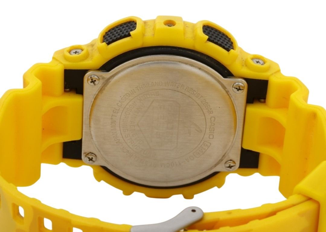 CASIO カシオ 時計 G-SHOCK ミリタリー カモフラージュ GA-110CM-9AJF ブラック イエロー系 樹脂 メンズ アナデジ 美品
