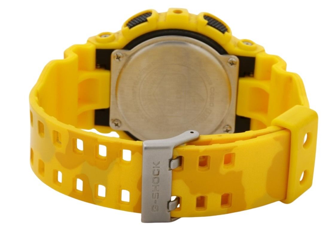 CASIO カシオ 時計 G-SHOCK ミリタリー カモフラージュ GA-110CM-9AJF ブラック イエロー系 樹脂 メンズ アナデジ 美品