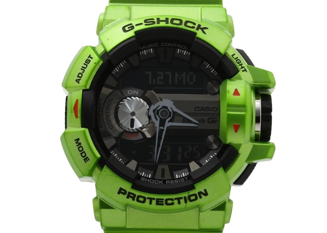 CASIO カシオ 時計 G-SHOCK G’MIX ジーミックス GBA-400-3BJ ブラック グリーン系 樹脂 メンズ アナデジ 美品